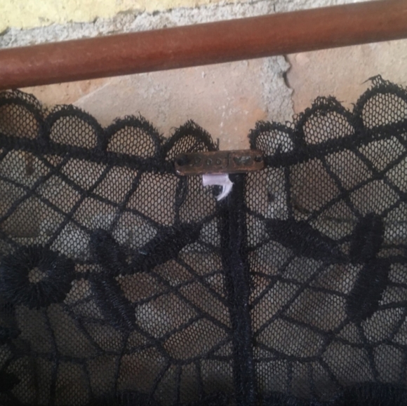 Black Fringe Sheer Top - Picture 3 of 5